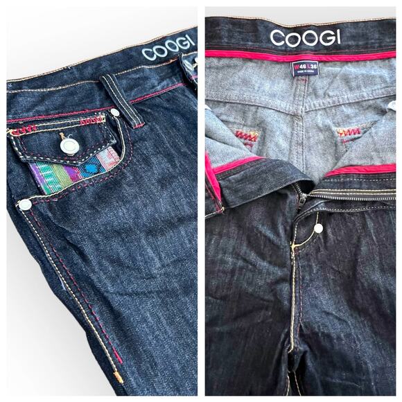 Coogi Y2K Jeans Big & Tall Embroidered Pocket Vintage Streetwear Hip Hop - Picture 12 of 15